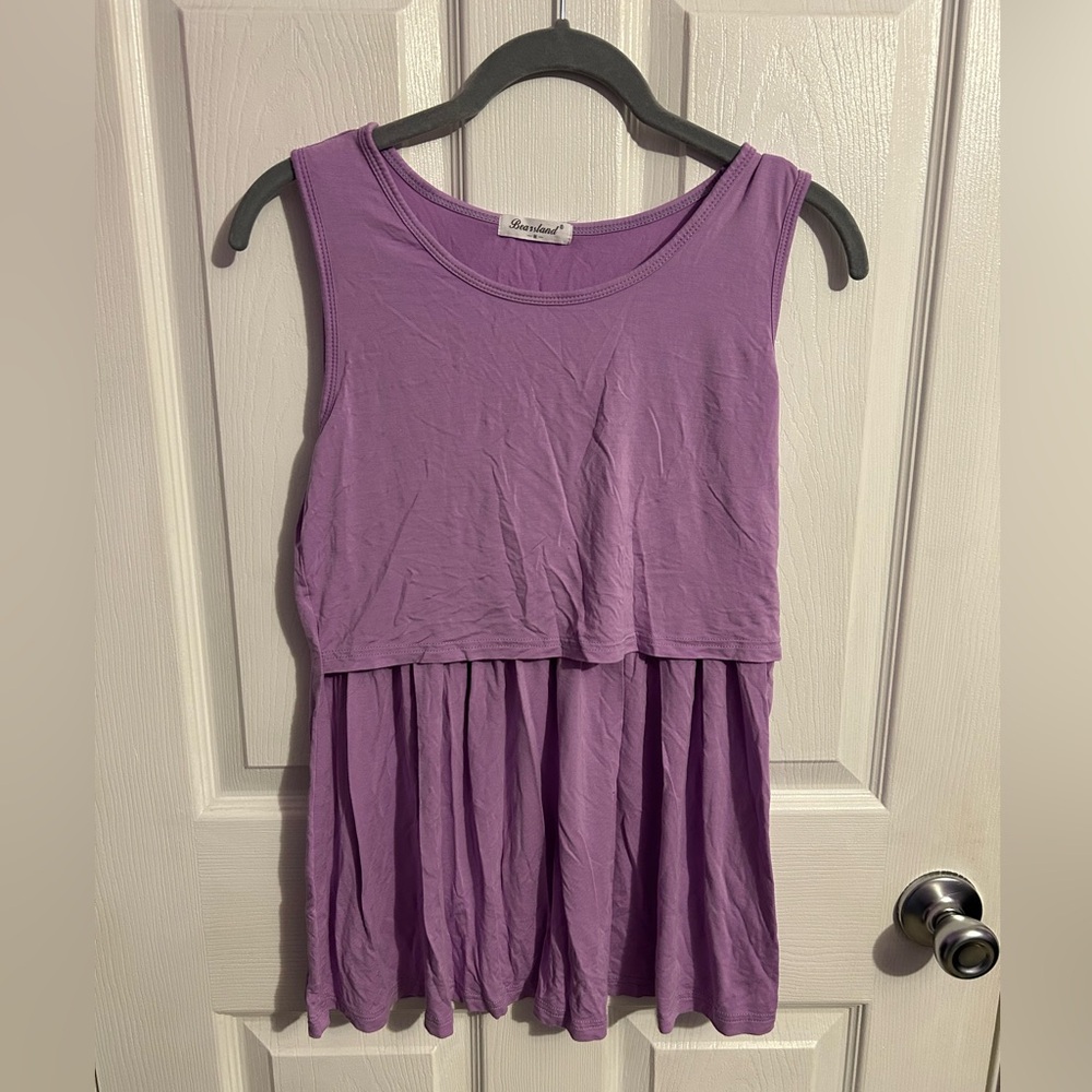 Purple nursing tank top